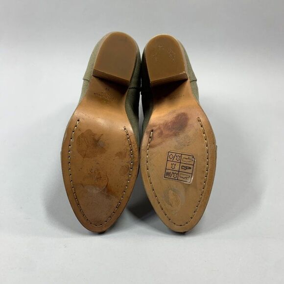 Rag & Bone Newbury Ankle Boots Women's Size 9 Olive Green Canvas Heeled Booties - Picture 11 of 13